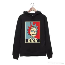 Hanorac personalizat negru unisex Rick