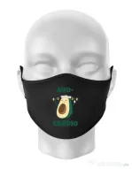 Masca personalizata reutilizabila Avo-cardio Negru