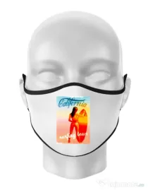 Masca personalizata reutilizabila Bikini body Alb