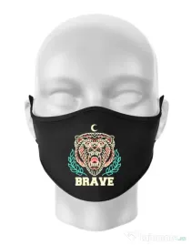 Masca personalizata reutilizabila Brave Negru