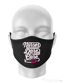 Masca personalizata reutilizabila Dare to care Negru