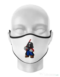 Masca personalizata reutilizabila Darth plumber Alb
