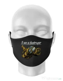 Masca personalizata reutilizabila Destroyer Negru