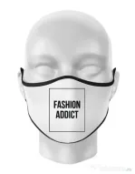 Masca personalizata reutilizabila Fashion addict Alb