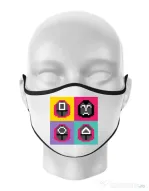 Masca personalizata reutilizabila Four Guard Alb