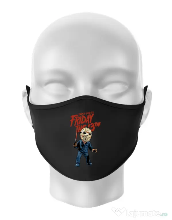 Masca personalizata reutilizabila Friday Negru