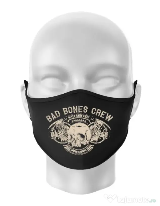 Masca personalizata reutilizabila Grim reaper Negru
