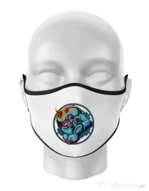 Masca personalizata reutilizabila Helmet demons Alb