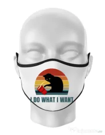 Masca personalizata reutilizabila I do what i want Alb
