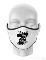 Masca personalizata reutilizabila I fuck on the first date Alb
