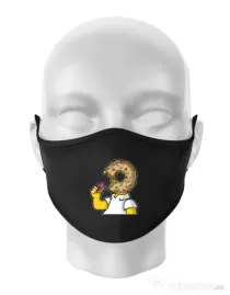 Masca personalizata reutilizabila I Like Donut Negru