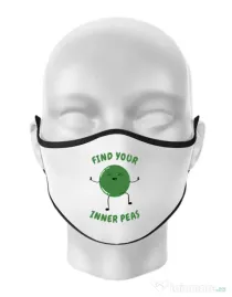 Masca personalizata reutilizabila Inner peas Alb