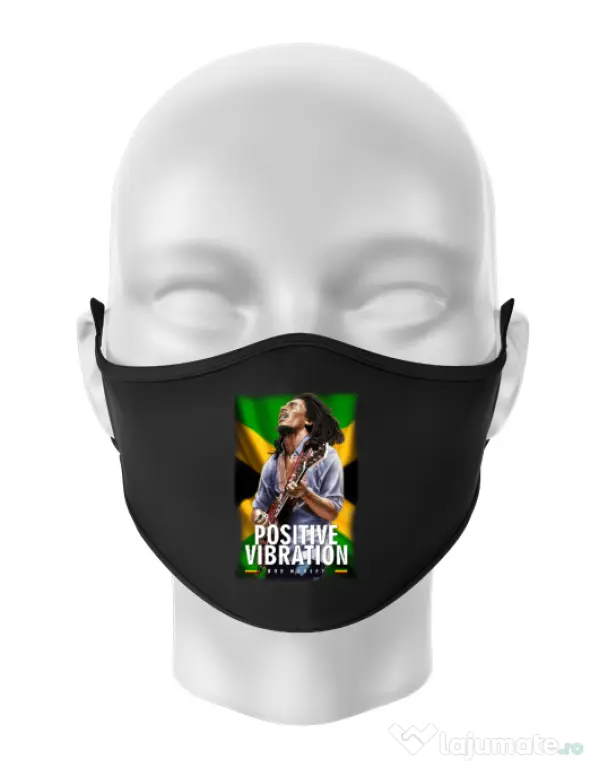 Masca personalizata reutilizabila Jammin Negru