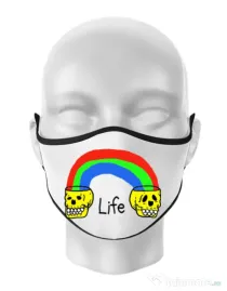 Masca personalizata reutilizabila Life Alb