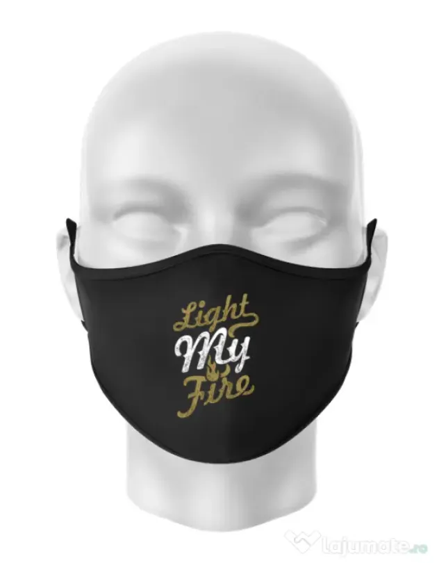 Masca personalizata reutilizabila Light My Fire Negru