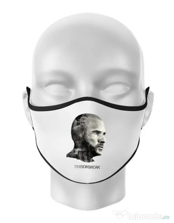 Masca personalizata reutilizabila Lincoln Alb