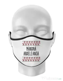 Masca personalizata reutilizabila Mandra ardeleanca Alb