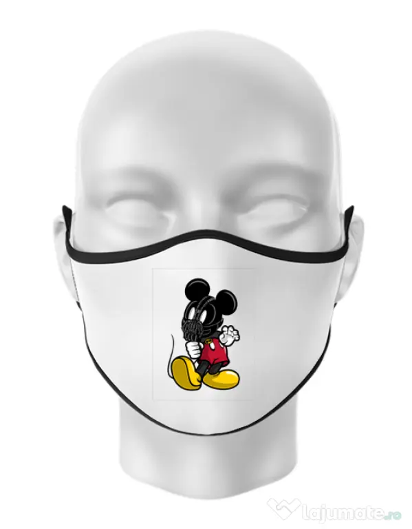 Masca personalizata reutilizabila Mickey Bane Alb