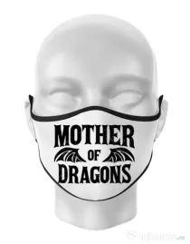 Masca personalizata reutilizabila Mother of dragons 2 Alb