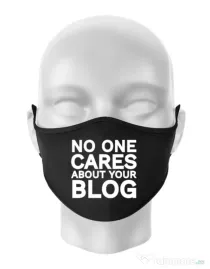 Masca personalizata reutilizabila No one cares Negru