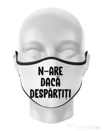 Masca personalizata reutilizabila Nu are sens 2 Alb