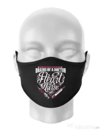 Masca personalizata reutilizabila Nurse practicioner Negru