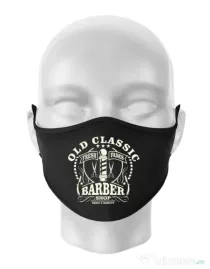 Masca personalizata reutilizabila Old Classic Barber Negru