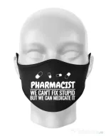 Masca personalizata reutilizabila Pharmacist Negru