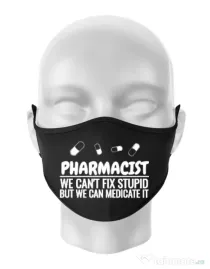Masca personalizata reutilizabila Pharmacist Negru