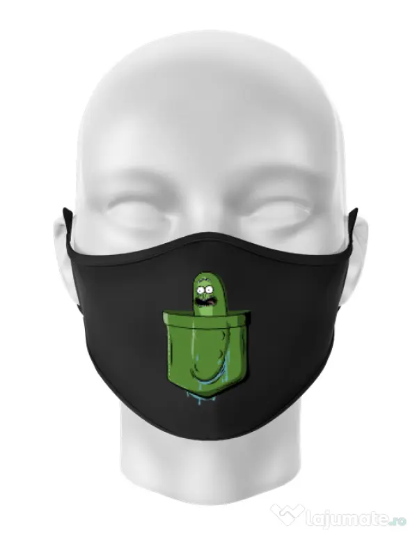 Masca personalizata reutilizabila Pocket Pickle Negru