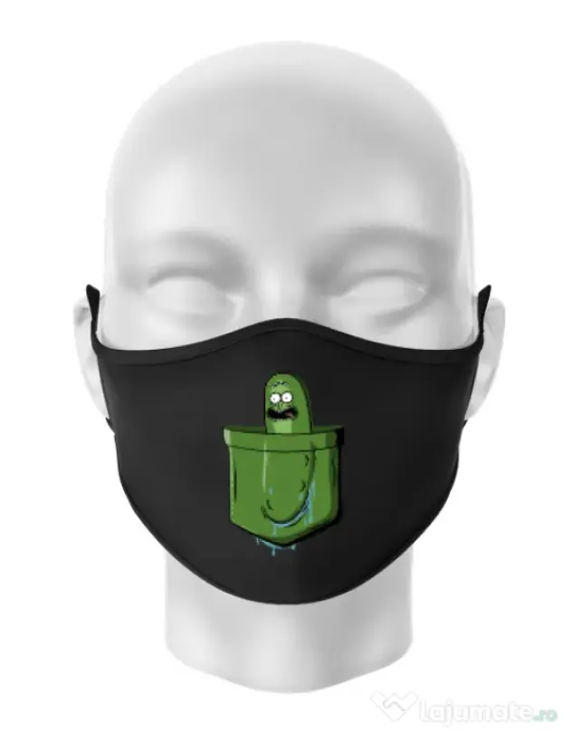 Masca personalizata reutilizabila Pocket Pickle Negru