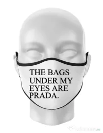 Masca personalizata reutilizabila Prada bags Alb