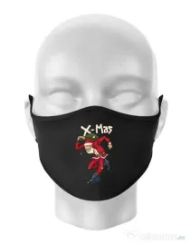 Masca personalizata reutilizabila Santa Skank Kid Negru