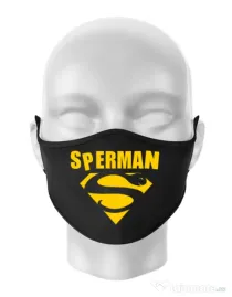 Masca personalizata reutilizabila Sperman Negru
