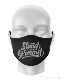 Masca personalizata reutilizabila Stand Your Ground Negru