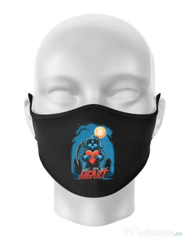 Masca personalizata reutilizabila Steal Heart Negru