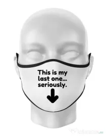 Masca personalizata reutilizabila The last one Alb