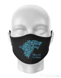 Masca personalizata reutilizabila Walter is coming Negru