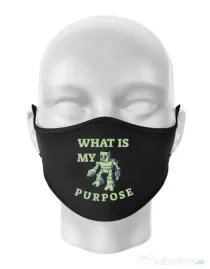 Masca personalizata reutilizabila What is my purpose Negru