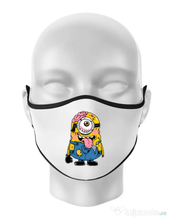Masca personalizata reutilizabila Zombie minion Alb