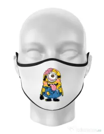 Masca personalizata reutilizabila Zombie minion Alb