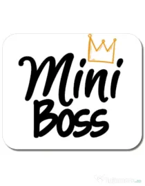 Mousepad personalizat Mini boss Alb
