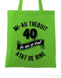 Sacosa din panza 40 de ani Verde mar