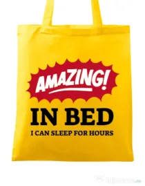 Sacosa din panza Amazing in bed Galben