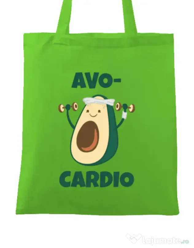 Sacosa din panza Avo-cardio Verde mar