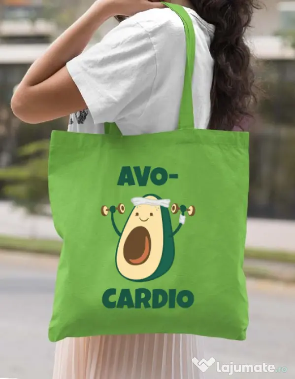 Sacosa din panza Avo-cardio Verde mar