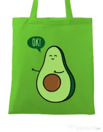 Sacosa din panza Avocuddle 2 Verde mar