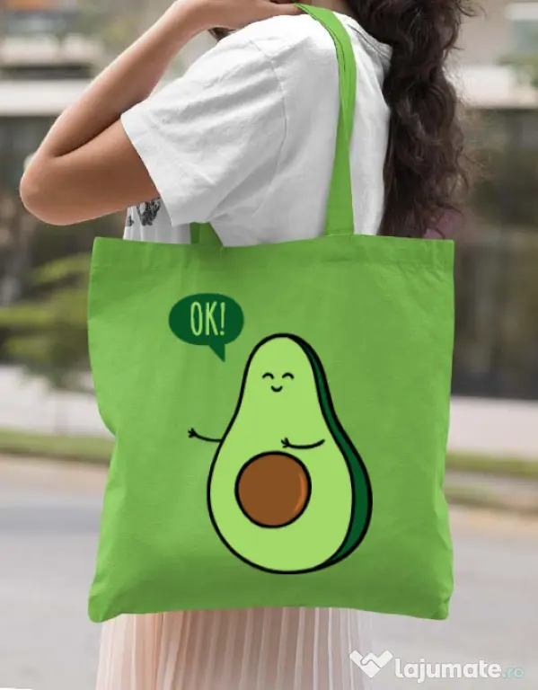 Sacosa din panza Avocuddle 2 Verde mar
