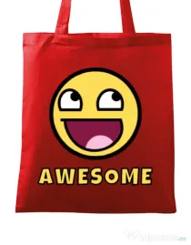 Sacosa din panza Awesome Rosu