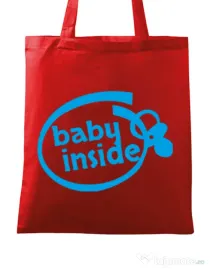 Sacosa din panza Baby inside Rosu